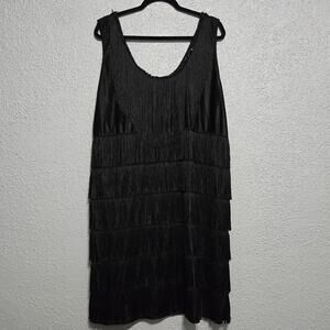 California Costumes Women's Flapper Dress Size 3XL Cocktail Fringe Party 20s LBD